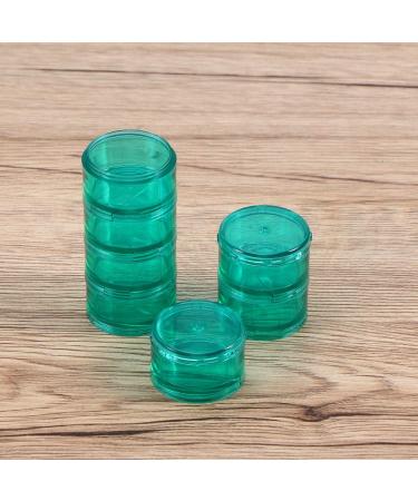 SUPVOX Portable 7 Day Stackable Pill Case Tower - Travel Pill Box (Green) | International Shipping Available - Buy Online on GoSupps.com