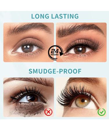  HISUNBEN Blue Mascara Waterproof 10ml Mascara Waterproof Durable Volumizing Curling Extension Makeup for Christmas Halloween Parties Weddings White Box (White Tube - Purple) - Buy Online on GoSupps.com