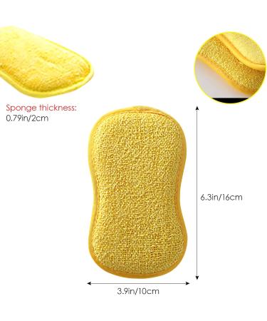 Antibacterial Microfiber Cleaning Sponges - 5 Pack | Ultra-Absorbent & Durable Dishwashing Sponges for Effortless Cleaning | International Shipping Available - Buy Online on GoSupps.com