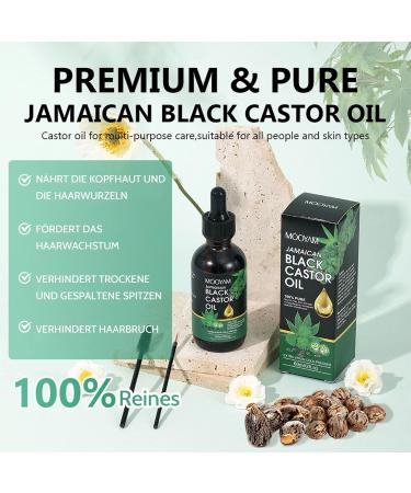 Hair Oil Organic Castor Oil for Hair Growth Natural Castor Oil for Body Hair Nails Eyebrows - Buy Online on GoSupps.com