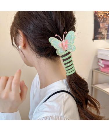 Phone Cord Hair Ties | Braided Telephone Wire Hair Bands | Colorful Elastic Telephone Hair Clips For Children Women Kids Halloween Green - Buy Online on GoSupps.com