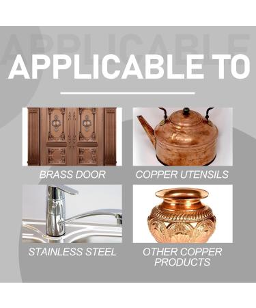 Brass Polish - 120ml Brass Tarnish Remover | Metal Polish for Copper Ornaments Copper Door Handles Copper Decorations Copper Tableware - Buy Online on GoSupps.com
