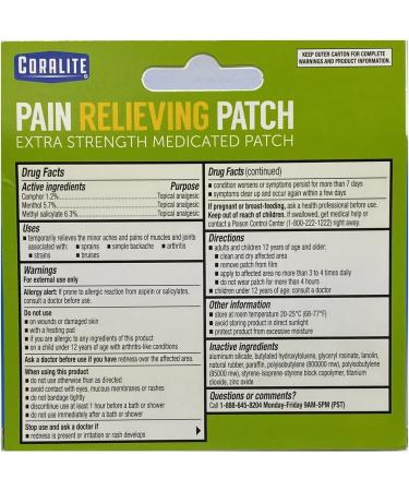 Coralite Muscle Joint Pain Relief Patch - Fast-Acting Pain Relief for Muscles and Joints - Buy Online on GoSupps.com
