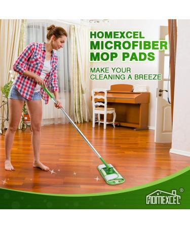 HOMEXCEL Reusable Microfiber Mop Pads for Swiffer Sweeper Mops - Pack of 2 - Buy Online on GoSupps.com