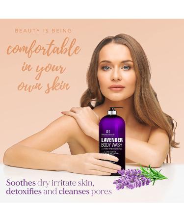 BOTANIC HEARTH Lavender Body Wash with Peppermint Oil - 16 fl oz | For Women & Men | Fights Acne, Soothes Eczema & Dry Skin | Sulfate & Paraben Free - Buy Online on GoSupps.com