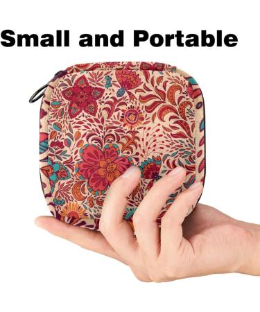 Storage Bags for Women's Bandages & Menstrual Products | Large Floral Zip Pocket for Tampons & Panty Liners | Multi-Colored Cylinder Inserts - Buy Online on GoSupps.com