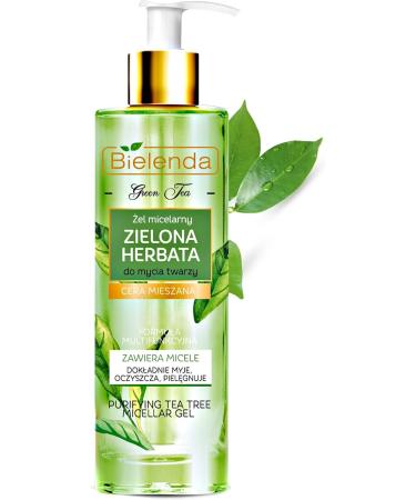 Bielenda Green Tea - Micellar Gel - Designed For Daily Cleansing And Purifying Combination Skin-Green Tea Micellar Gel For Face Cleansing - 200 ml - Buy Online on GoSupps.com