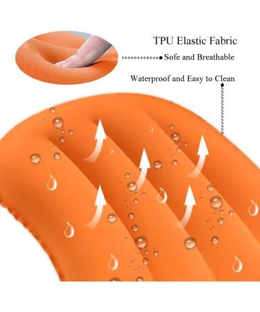Funesla Camping Pillow for Backpacking Ultralight Inflatable Pillow for Camping and Sleeping Compressible Compact Camp Travel Pillow Support Neck & Lumbar While Beach Hikinge-Orange Vital Orange - Buy Online on GoSupps.com