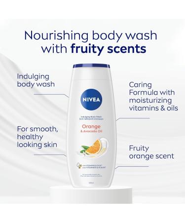 NIVEA Orange & Avocado Oil Body Wash 3x500ml - Buy Online on GoSupps.com