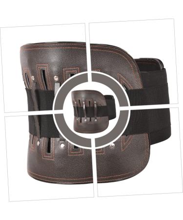 Adjustable Lower Back Support Brace for Men - Herniated Disc Protection & Waist Trainer Corset - Fajas Para Hombres - Comfortable Sweat Band 110X25X2cm Brown - Buy Online on GoSupps.com