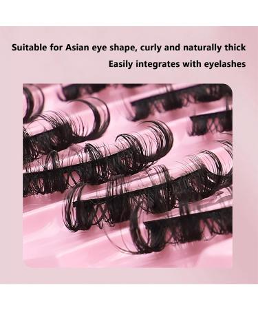 Russian Strip Lashes 1 Boards/10 Pairs Per Board Segmented False Eyelashes D Curl + 3D Effect Easy to Wear for Work Vacation Wedding DH06-H5 - Buy Online on GoSupps.com