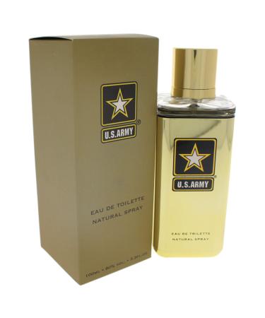 New Brand Us Army Gold Eau de Toilette Spray for Men 3.3 Ounce