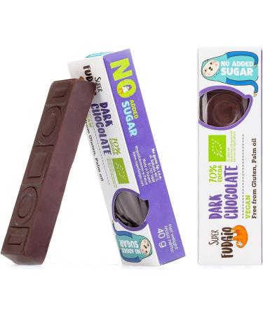  SUPER FUDGiO SUPER FUDGiO Organic Chocolate Bars | Organic & Sugar Free Sweets | Vegan - Gluten Free | Sugar Free Chocolate Snack | Coconut Chocolate Chocolate - 16 Pack - Buy Online on GoSupps.com