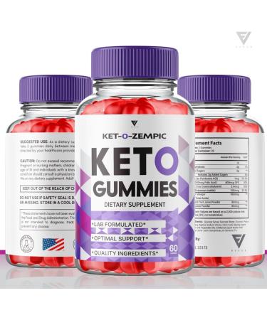2 Pack Keto-O-Zempic Gummies - Advanced Shark Tank Weight Loss Supplement with ACV & Beetroot - 120 Gummies - Buy Online on GoSupps.com