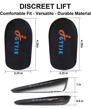 Height Increase Insoles for Leg Length Discrepancy & Pain Relief - 0.6 Inch Taller Shoe Inserts (Pack of 2) - Buy Online on GoSupps.com