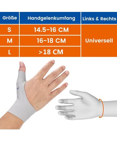 Willcom Elastic Thumb Wrist Splint Compression Glove - Arthritis Pain Relief for Men & Women - 2 Pack - Soft Tissue Support - Gray - Buy Online on GoSupps.com
