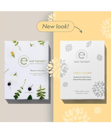 Eve Hansen Hyaluronic Face Mask Sheets - 5-Pack for Deep Hydration & Antioxidant Protection - Suitable for All Skin Types - Buy Online on GoSupps.com