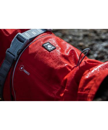 Hurtta Monsoon Eco Hundelegen Coat - Waterproof Rain Jacket for Dogs - Reflective 100% Recycled Material - Red 45cm Rose Hip - Buy Online on GoSupps.com