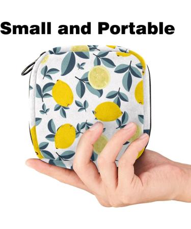 Portable Storage Bags for Women's Bandages & Menstrual Products - Colorful Lemon & Fruit Design - Ideal for School & Office - Buy Online on GoSupps.com