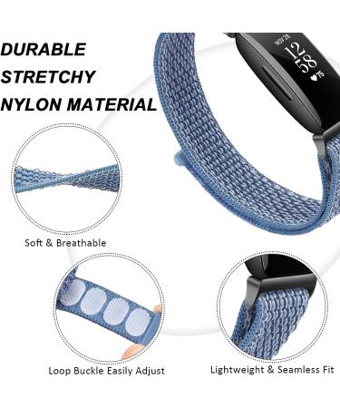 Nylon Bands for Fitbit Inspire 2 & Inspire HR & Inspire Bands for Women Men  Soft Breathable Adjustable Replacement Strap Wristbands for Fitbit inspire 2 bands (Cape Blue) - Buy Online on GoSupps.com