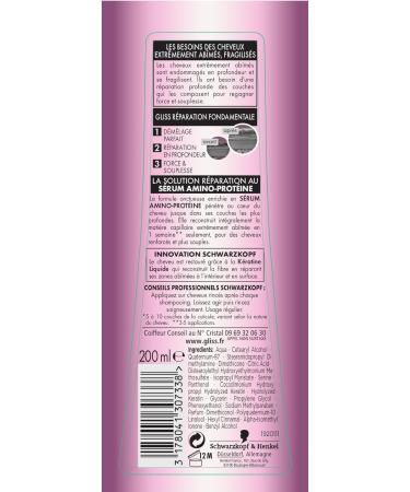 Schwarzkopf - Gliss - Conditioner - Fundamental Repair - 200 ml - Pack of 3 - Buy Online on GoSupps.com