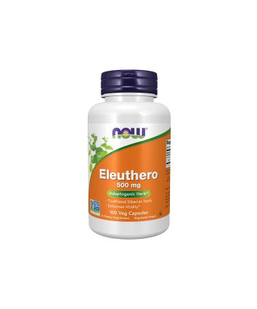 NOW Supplements, Eleuthero (Eleutherococcus senticosus) 500 mg, Adaptogenic Herb*, 100 Veg Capsules