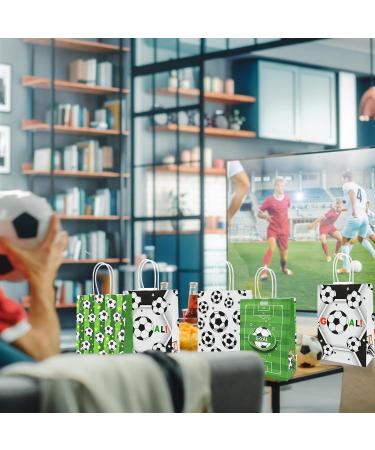 Bekecidi 16pcs Soccer Goodie Bags Soccer Party Favor Paper Bags Football Themed Party Bags with Handles Football Gift Bag for Kids Adults Soccer Party Supplies (2 Styles) - Buy Online on GoSupps.com