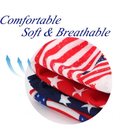 Budsmile American Flag Headbands - 4th of July Patriotic Bow Knotted Wide Headband Set - Buy Online on GoSupps.com