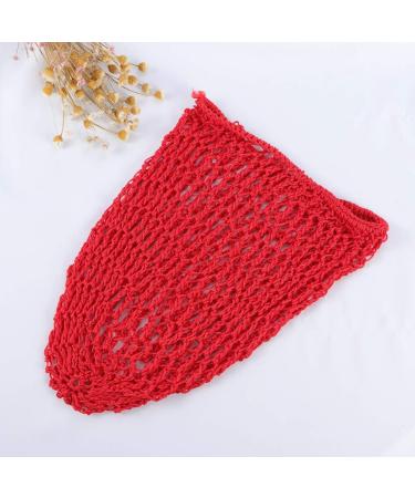 LUOEM Women Rayon Hair Net for Sleeping - Red Crochet Hairnet Cap Snood Cover - Buy Online on GoSupps.com