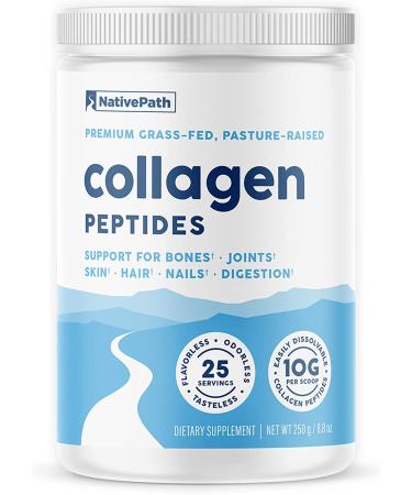 NativePath Collagen Peptides Protein - Hydrolyzed Type 1 & 3 Collagen Powder for Skin, Hair, Nails - 8.8 oz (25 Servings) - Buy Online on GoSupps.com