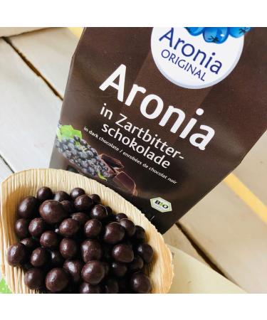 Aronia ORIGINAL Organic Dried Aronia Berries covered with dark Chocolate 200 g | Perfect for Baking & Snacking | Vegan Organic Non-GMO Black Chokeberry 1 - Buy Online on GoSupps.com