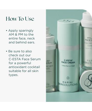Marini SkinSolutions C-ESTA Face Cream - Lifts Firms & Protects with Vitamin C DMAE & Hyaluronic Acid - Dry to Combination Skin Types - Made in the USA - 1 oz - Buy Online on GoSupps.com