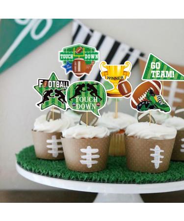 40 Pcs Football Cupcake Toppers 8 Styles Football Theme Party Decorations Football Birthday Party Decorations Supplies Kit Football Party Favors Football Sports Theme Party Gift - Buy Online on GoSupps.com