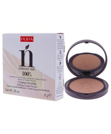 PUPA Milano Natural Side Compact Powder 003 Warm Beige - Blurring Matte Powder for Radiant Poreless Skin - Lightweight & Jojoba Oil Infused - 0.28 oz International Shipping - Buy Online on GoSupps.com
