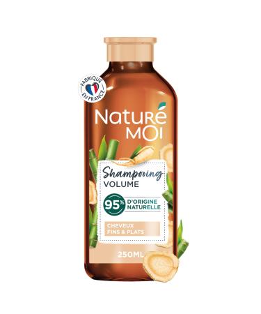 Naturé Moi - Sulfate-Free Volume Shampoo - Care for Fine and Flat Hair - Strength and Volume - Organic Bamboo and Ginseng - 95% Natural Origin - 250 ml - Made in France
