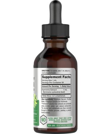 Horb ach Gymnema Sylvestre Liquid Extract | 2 fl oz | Alcohol Free Drops | Super Concentrated Supplement Tincture | Vegetarian Non-GMO Gluten Free - Buy Online on GoSupps.com
