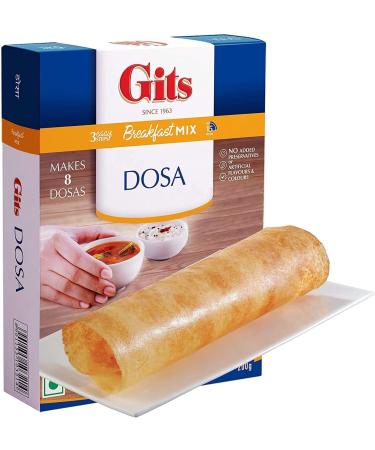 Gits Dosa Instant Breakfast Mix 200g - Makes A Traditional Indian Crispy Brown Dosa Savory Snack - A South Indian Snack Made Of Fermented Rice (Pack of 5) - Buy Online on GoSupps.com