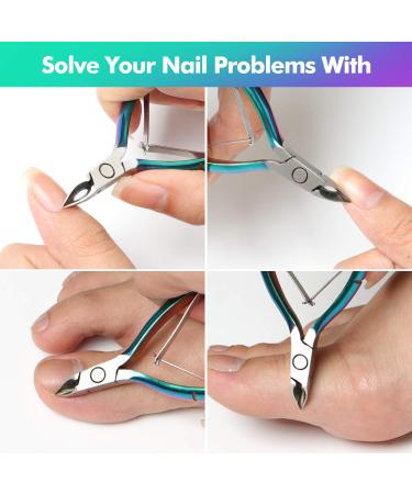 Ejiubas Cuticle Trimmer Cutter Nippers Clippers - Professional Stainless Steel Cuticle Scissors for Manicure Pedicure - Fingernail Cuticle Remover Tool - Christmas 1-Chameleon - Buy Online on GoSupps.com