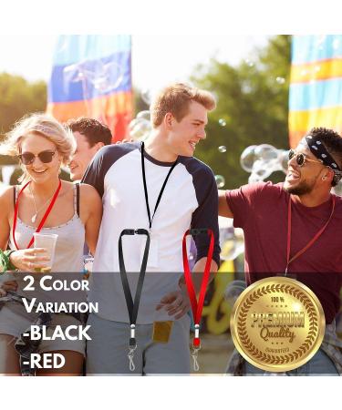 Water Gear Pull-Away Lanyard | Strong & Durable for Keys and Whistles | Water Lifeguards' Essential Accessory | Black Red - Buy Online on GoSupps.com