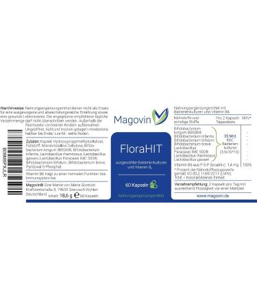 Florahit Bacterial Cultures - 35 Billion KBE | Probiotics for Gut Health | Bifidobacterium & Lactic Acid Bacteria for Intolerance Support - Buy Online on GoSupps.com