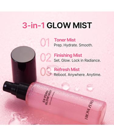 FROM ZERO EX-PDRN Glow Mist Pink Ceramide Toner Spray Korean Glass Skin Hydration Moisturizing Broccoli PDRN Jinseng Exosomes 3X Collagen Niacinamide Gift for Teen Girls - Buy Online on GoSupps.com