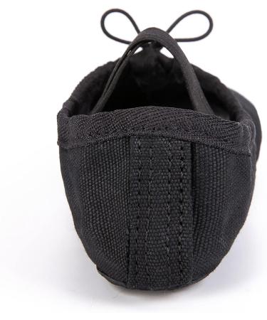 RoseMoli Canvas Ballet Slippers for Kids - Black, Split Sole Dance Shoes - Buy Online on GoSupps.com