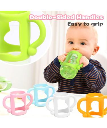 6 Pack Silicone Baby Bottle Handles - BPA-Free Narrow Sippy Bottle Handles for Teaching Babies to Hold Their Own Bottle - Muti-Colors - Buy Online on GoSupps.com