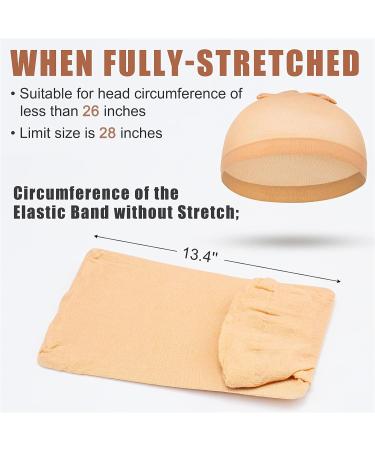 Stocking Wig Cap Ultra Thin - 4 Pack Breathable Sweat Absorbing Stretchable Wig Caps, Light Brown - Buy Online on GoSupps.com