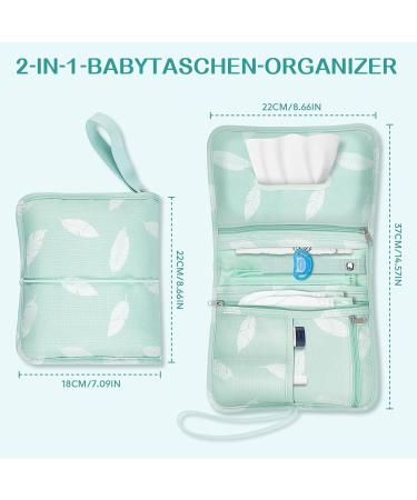 Nesritoy Baby Diaper Bag with Diaper Pad | Spacious & Compact Diaper Bag for On-the-Go (22x18cm) - Mint Color - Buy Online on GoSupps.com