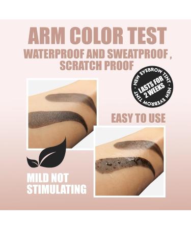 Kit de teinture temporaire pour sourcils gel brun pour sourcils gel pour sourcils couleur naturelle waterproof longue tenue dure jusqu' 7 jours Dark Brown - Buy Online on GoSupps.com