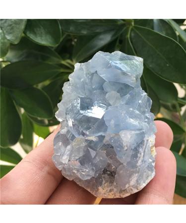 Crystal Rough Natural Stone Natural Blue Celestite Crystal Cluster Specimen for Decoration (Size : 800g)