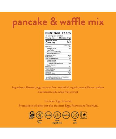 Nush Foods Keto Pancake Mix (2-Pack) - Original Flax Gluten-Free Grain Free Paleo Diabetic Friendly Snack - No Sugar Added Low Carb Healthy Option - 12.3 oz - Buy Online on GoSupps.com
