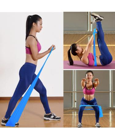 Long Non-Latex Resistance Bands Set for Yoga, Strength Training & Physical Therapy - 3pcs Pink Purple Blue 150cm - Buy Online on GoSupps.com