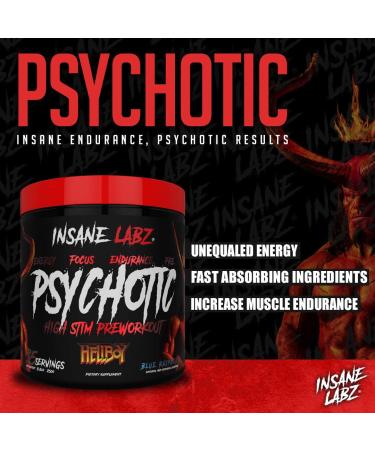 Insane Labz Hellboy Edition Pre Workout Powder - High Stimulant NO Booster with Beta Alanine, L Citrulline, Caffeine - Boost Focus, Energy, Endurance, Nitric Oxide - 35 Servings Fruit Punch - Buy Online on GoSupps.com